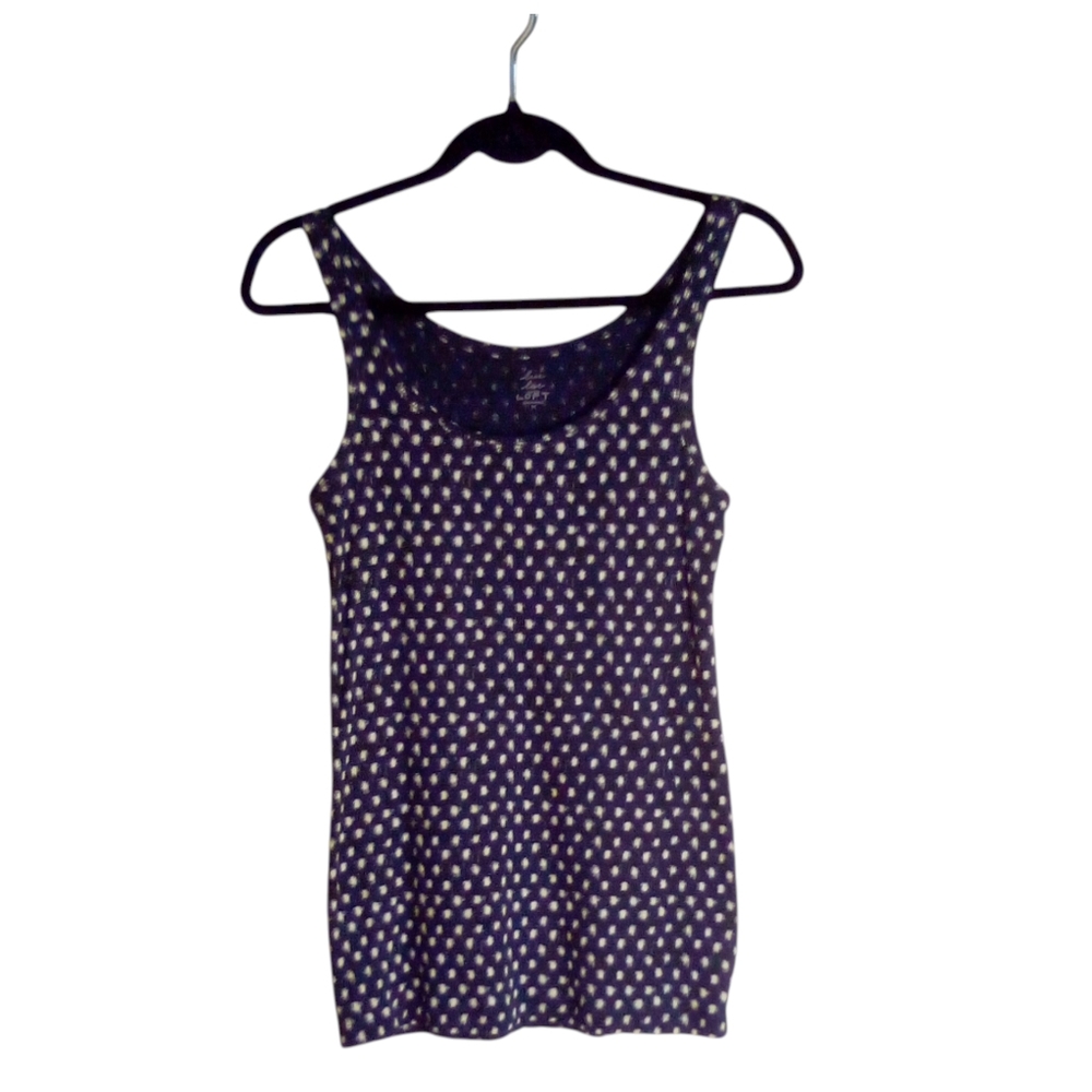 LOFT By Ann Taylor live love LOFT Pullover Tank Top Medium Blue White NWT